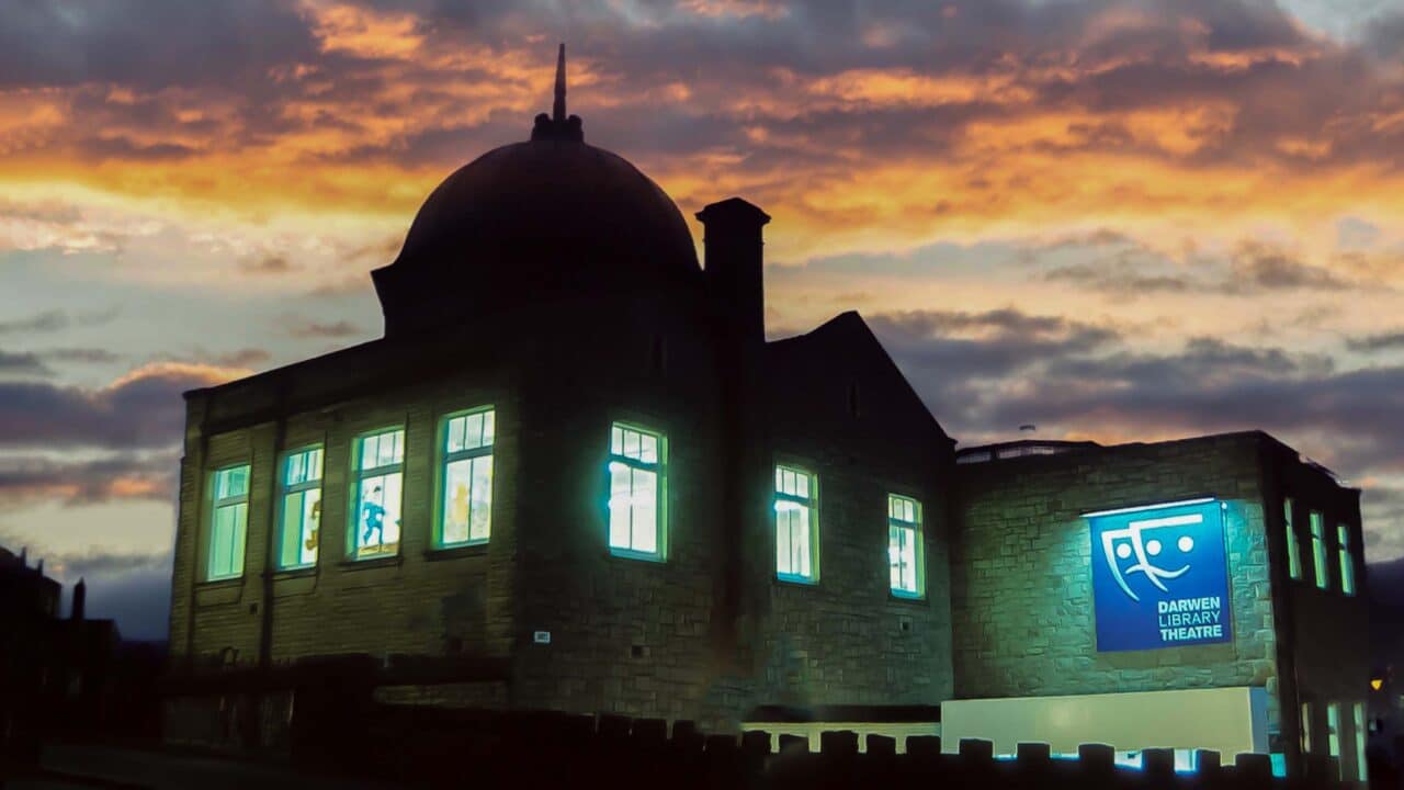 Darwen Library Theatre - DLT Exterior Night Image11@2x scaled