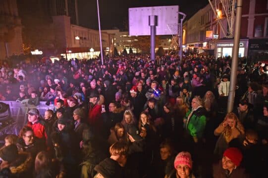 Local talent to shine at Blackburn's Christmas lights switch-on - BID Blackburn Glitter Ball 15 002 scaled