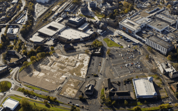 Former Thwaites Town Centre Site to become Temporary Vehicle Storage Depot - Former Thwaites site 768x480 1