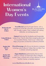 International Women's Day Choral Evensong - IWD Events flyer scaled