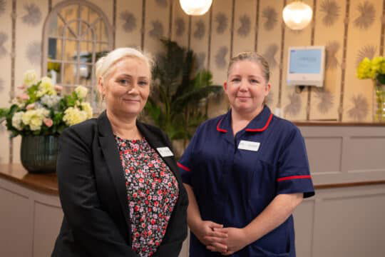 Darwen lady joins management team at Egerton Manor - Image shows Martha Hamill left and Joanne Morton right scaled