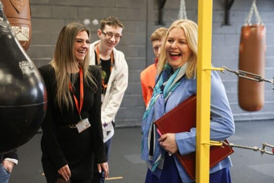 Blackburn & Darwen Youth Zone Heralds Careers Fair Success - Mims Davies at BBYZ Feb 24 2 scaled