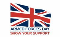 rmed Forces Day logo with a stylised Union Jack and the message “Show Your Support”