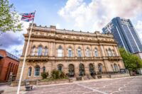 Blackburn Town Hall, central headquarters of the borough council