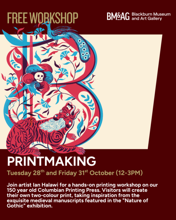 Printmaking – with Ian Halawi at Blackburn Museum & Art Gallery on 28 October 2025