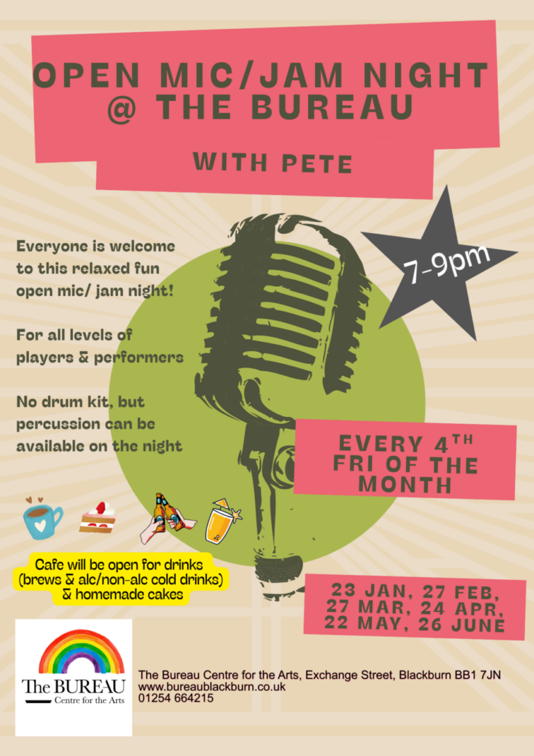 Open Mic / Jam Night at The Bureau Centre for the Arts - Copy of Open Mic Nov 2025