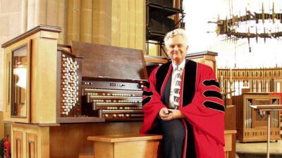 Blackburn Cathedral pays tribute after death of former music director Dr John Bertalot - 2002a Bertalot Bbn new console shoe