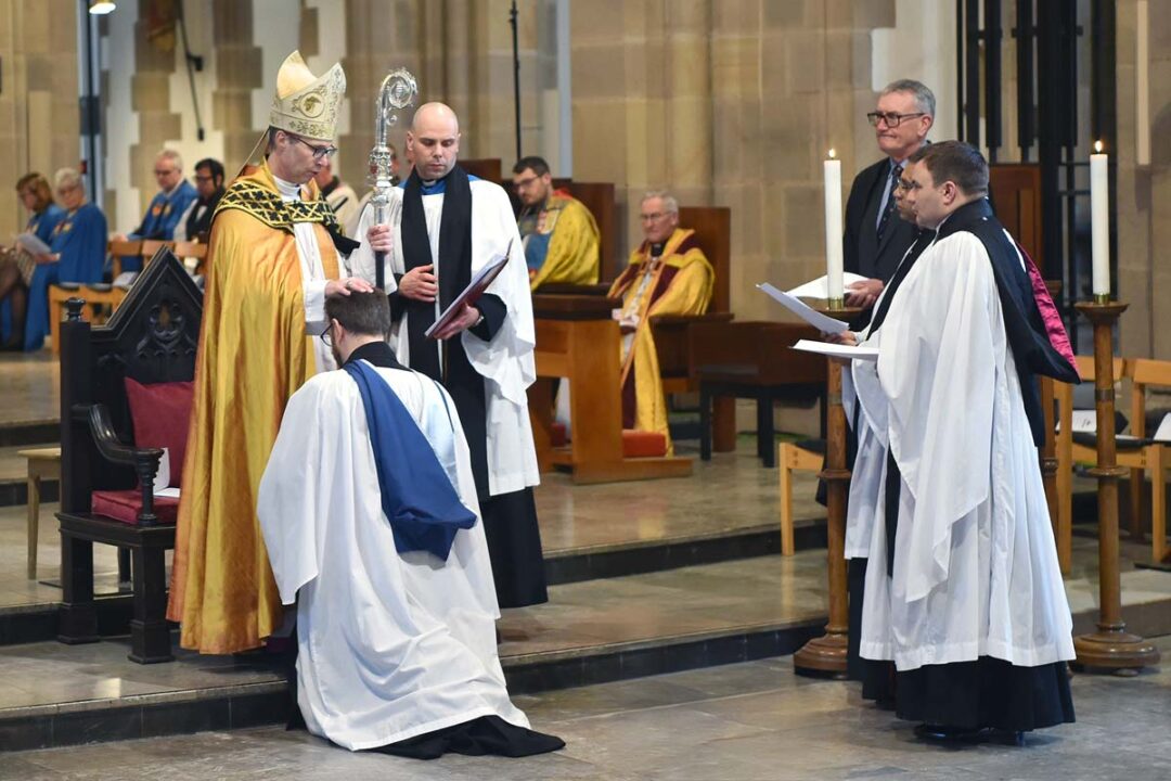 The newly appointed Honorary Canons gathered at Blackburn Cathedral