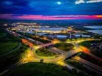 Roadworks at M65 Junction 5 in Blackburn